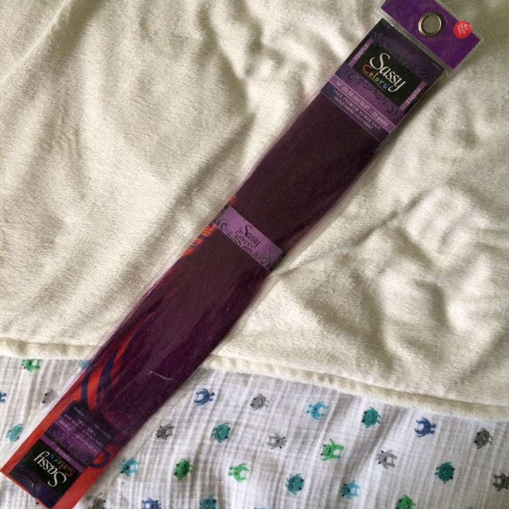 14 inch purple hair